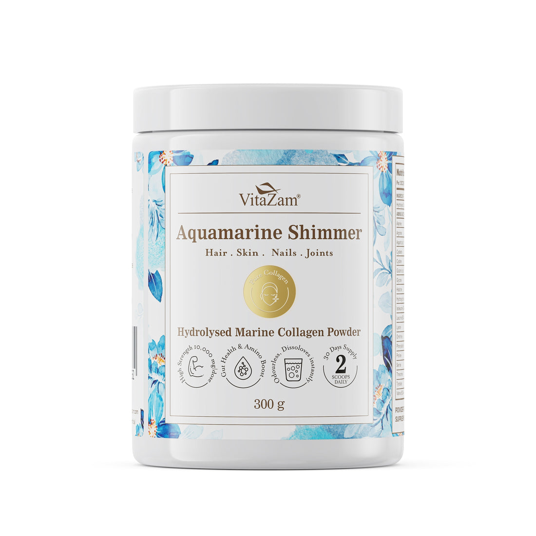 Aquamarine Shimmer Marine Collagen Powder 2025