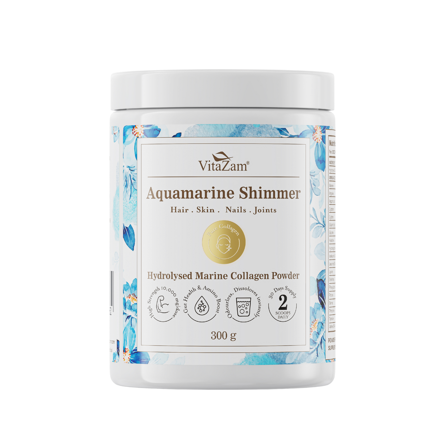 Aquamarine Shimmer – Marine Collagen Powder