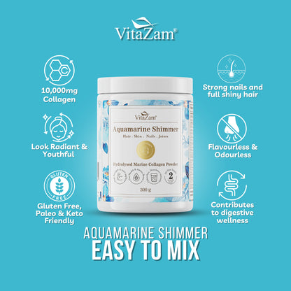 Aquamarine Shimmer – Marine Collagen Powder