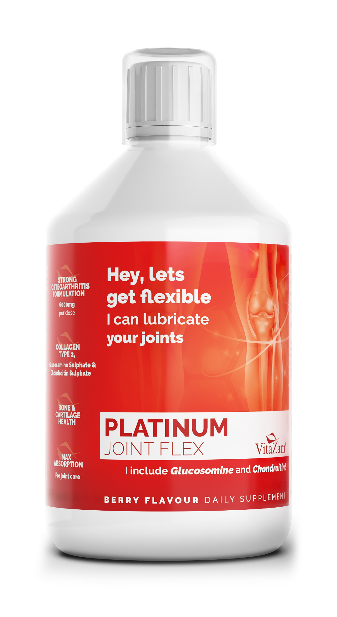 Platinum Joint Flex – Joint Care Supplement with Collagn Type 2, Glucosamine and Chondroitin Suphate  – 500 ml – Berry Flavour