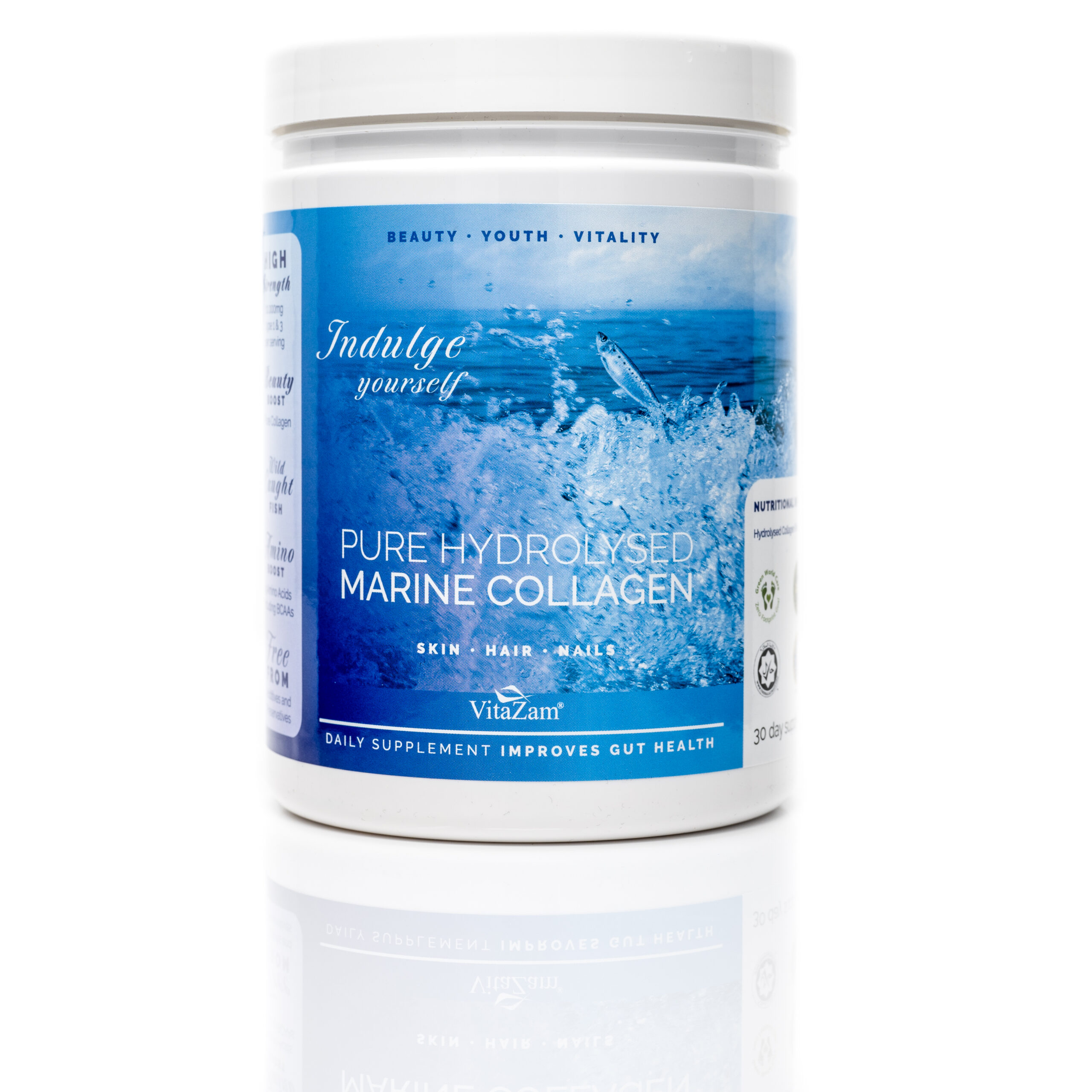 Pure Hydrolysed Marine Collagen Powder for Hair, Skin, Nails, Joints & Muscles | 30 Days Supply